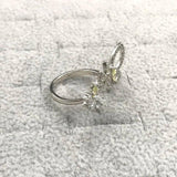 Adjustable Butterfly Big Ring Silvery Jewelry Women's Punk Accessory