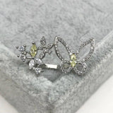 Adjustable Butterfly Big Ring Silvery Jewelry Women's Punk Accessory