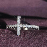 Cross Silver Ring For Girl - Christmas Jewelry Gift