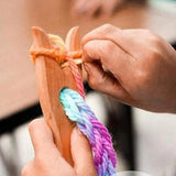Wooden Knitting Fork Hand-woven Needle Kit Sewing Lucet Braiding Fork
