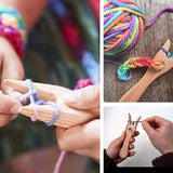 Wooden Knitting Fork Hand-woven Needle Kit Sewing Lucet Braiding Fork