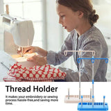 Poolin Thread Stand for Embroidery Machine 3 Spools Holder Sewing Accessories