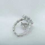 Sunflower Silvery Rings Hanging Butterfly Accessories Unique Jewelry For Women