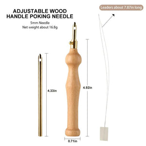 5MM/3.5MM Knitting Embroidery Pen Wooden Handle