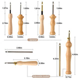 5MM/3.5MM Knitting Embroidery Pen Wooden Handle