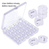 25Pcs Clear Sewing Machine Bobbins Spools Storage Box DIY Home Sewing Tools