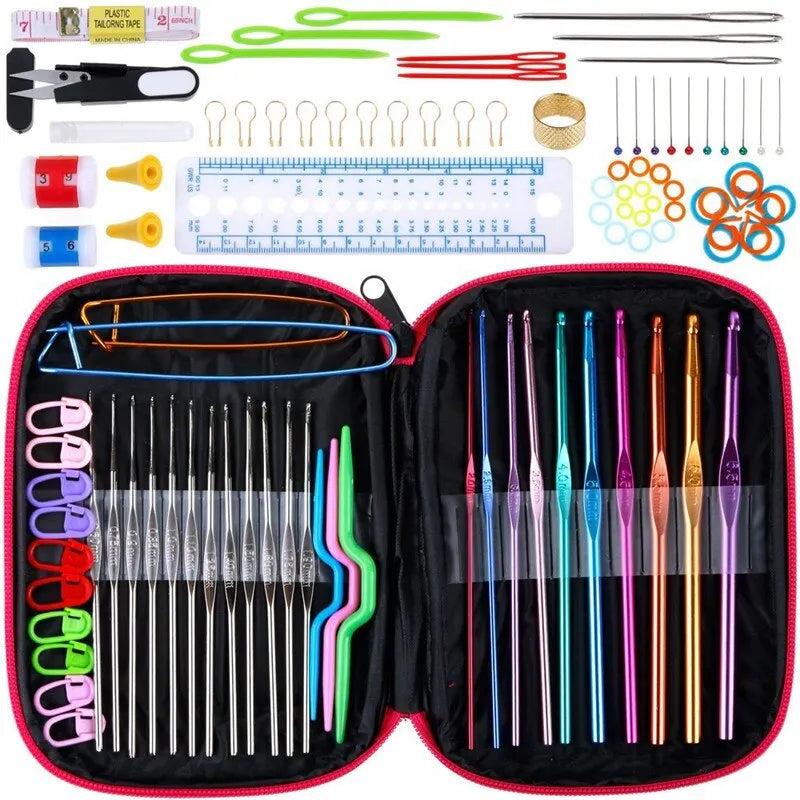 100Pcs Mixed Size Hooks Needles Knitting Set DIY Craft Crochet Sewing Tool