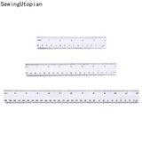 3PCS Sewing Patchwork Ruler Transparent Plastic Ruler 15/20/30cm