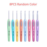 Colorful Soft Plastic Handle Crochet Hooks Set 2-6mm