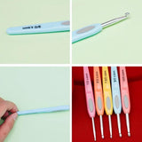 Colorful Soft Plastic Handle Crochet Hooks Set 2-6mm