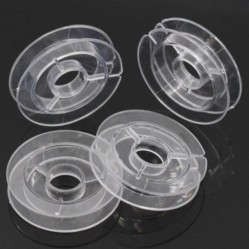 20Pcs Transparent Plastic Sewing Bobbins 50mm