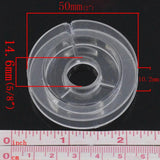 20Pcs Transparent Plastic Sewing Bobbins 50mm