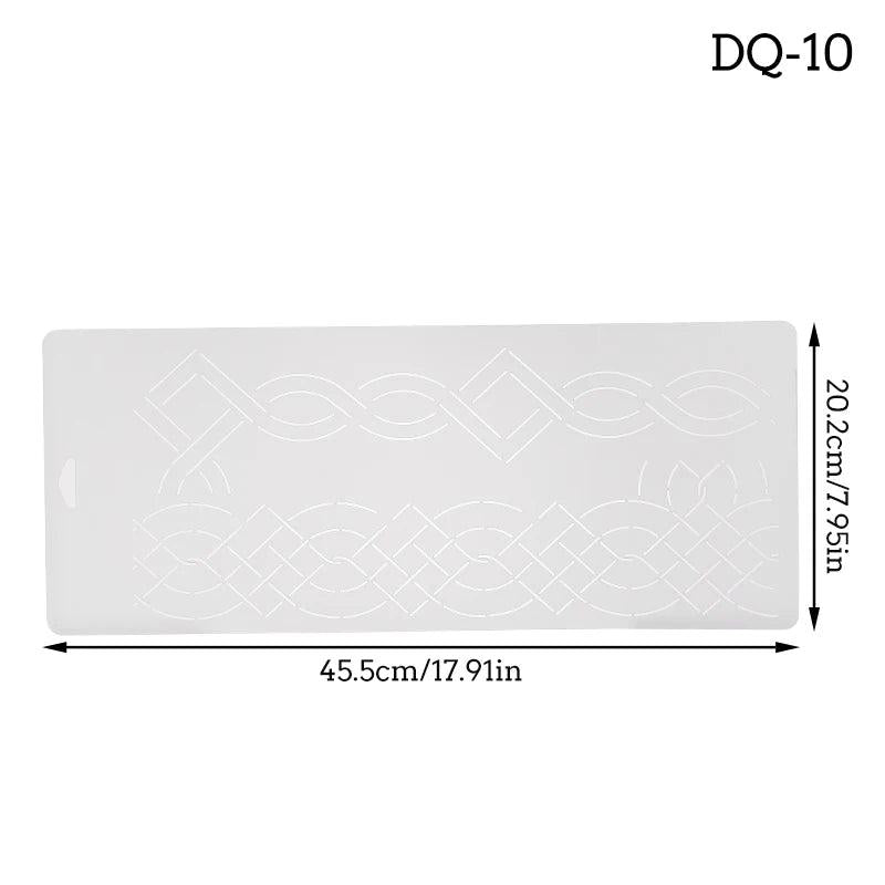 Nonvor Plastic Quilting Template Patchwork Tools Spine Embroidery Templates