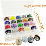 25Pcs Prewound Bobbins Embroidery Thread Bobbin Case for DIY Crafts