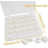 25Pcs Prewound Bobbins Embroidery Thread Bobbin Case for DIY Crafts