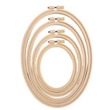 Bamboo Plastic Embroidery Hoops Frame for DIY Cross Stitch