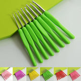 8pc Soft Handle Aluminum Crochet Hook Set DIY Knitting Tool