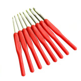 8pc Soft Handle Aluminum Crochet Hook Set DIY Knitting Tool