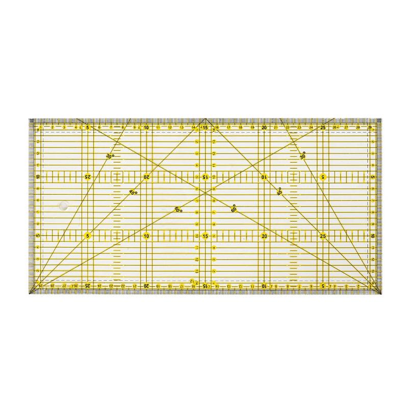 DIY Patchwork Hand Tools Sewing Part Fixed Gauge Fabric Cutting Ruler 15x30CM