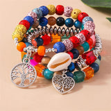 Bohemian Beads Bracelet for Women Multilayer Butterfly Tree Christmas Charms