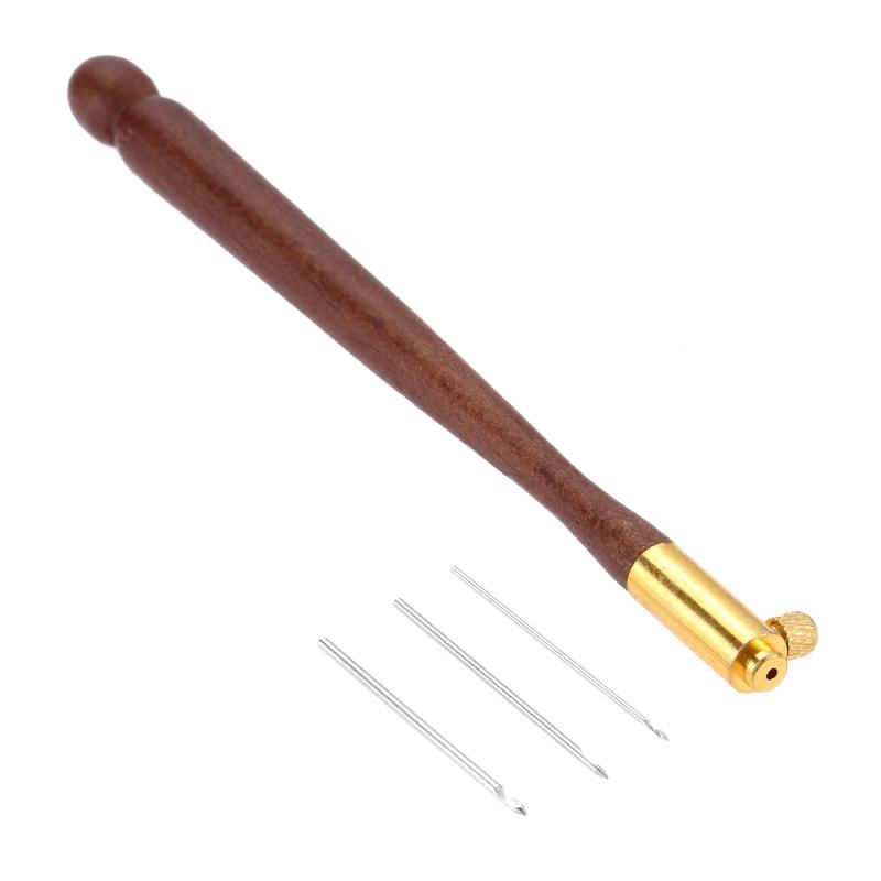 4Pcs French Embroidery Needles Crochet Hook Set Luneville Glitter Bead Tool