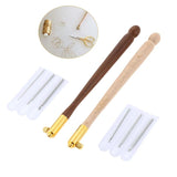 4Pcs French Embroidery Needles Crochet Hook Set Luneville Glitter Bead Tool
