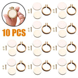 10 pcs Wooden Mini Embroidery Hoop Ring Cross Stitch Frame Pendant Crafts