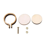 10 pcs Wooden Mini Embroidery Hoop Ring Cross Stitch Frame Pendant Crafts