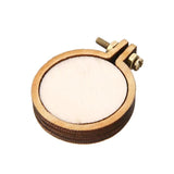 10 pcs Wooden Mini Embroidery Hoop Ring Cross Stitch Frame Pendant Crafts