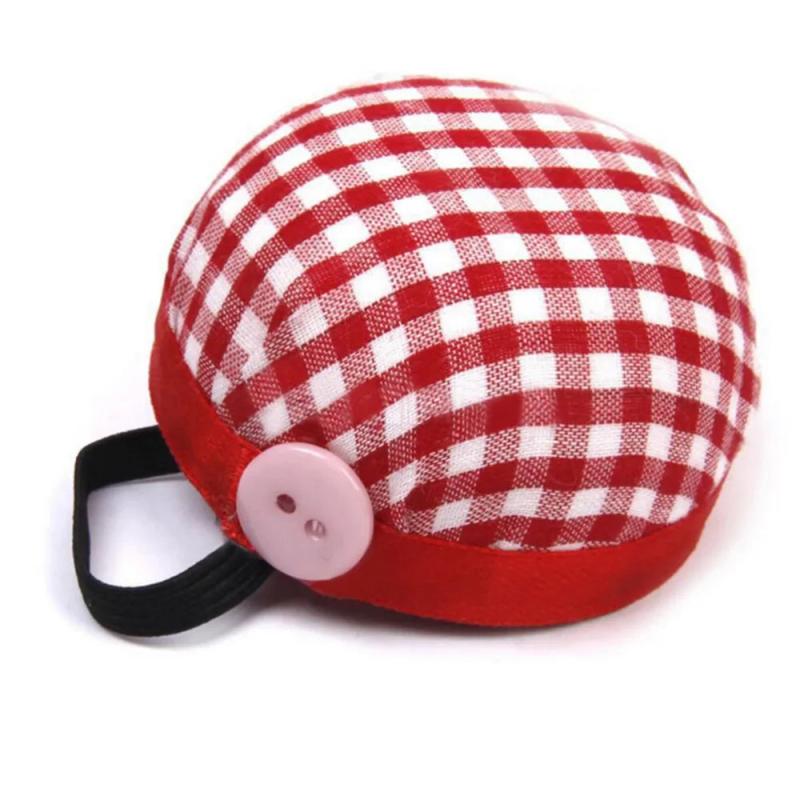 Ball Shaped Needle Pin Cushion With Elastic Wrist Belt DIY Handcraft Tool