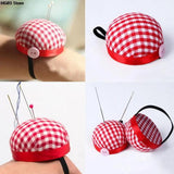 Ball Shaped Needle Pin Cushion With Elastic Wrist Belt DIY Handcraft Tool