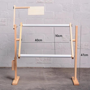 Adjustable Embroidery Floor Stand Solid Wood Cross Stitch Frame