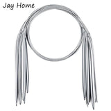 6Pcs Stainless Steel Circular Knitting Needles Set 32-Inch Crochet Yarn Weaving