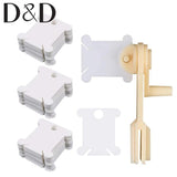 Plastic Floss Bobbins & Winder Cross-Stitch Embroidery Thread Holder