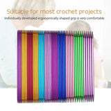 55pcs Straight Knitting Needles Alumina Crochet Hook Sweater Weave Tools
