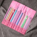 55pcs Straight Knitting Needles Alumina Crochet Hook Sweater Weave Tools