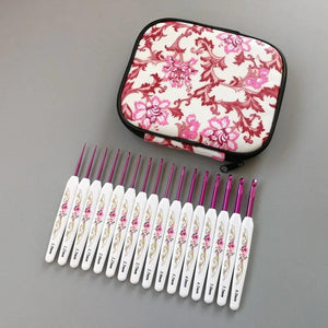 16Pcs Aluminum Crochet Hook Kit with Storage Bag