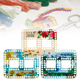3 Pieces Embroidery Thread Organizer Cards DIY Sewing Storage Cardboard