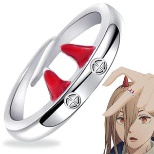 Anime Christmas Red Ears Fidget Ring Women Cosplay Jewelry