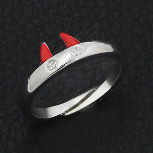 Anime Christmas Red Ears Fidget Ring Women Cosplay Jewelry