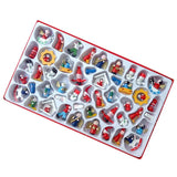 48PCS Christmas Wooden Ornaments Hand-painted Puppets DIY Decoration