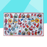 48PCS Christmas Wooden Ornaments Hand-painted Puppets DIY Decoration