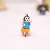 48PCS Christmas Wooden Ornaments Hand-painted Puppets DIY Decoration