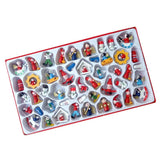 48PCS Christmas Wooden Ornaments Hand-painted Puppets DIY Decoration