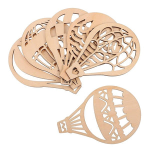30 Pcs Wooden Chips DIY Football Balloon Air Child Spring Jewelry