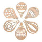 30 Pcs Wooden Chips DIY Football Balloon Air Child Spring Jewelry