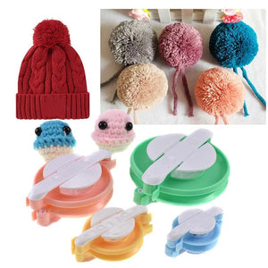 4pcs Pompon Braider Knitting Wool Ball Making Machine