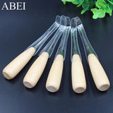 5pcs Awl Leather Hole Puncher Drill Wood Handle Stitching DIY Tailor Tools