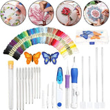 Magic Embroidery Pen Set Punch Needle Kit Stitching Tool Set