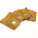 2pcs Patchwork Faux Leather Thimble Finger Sets - DIY Sewing Tools